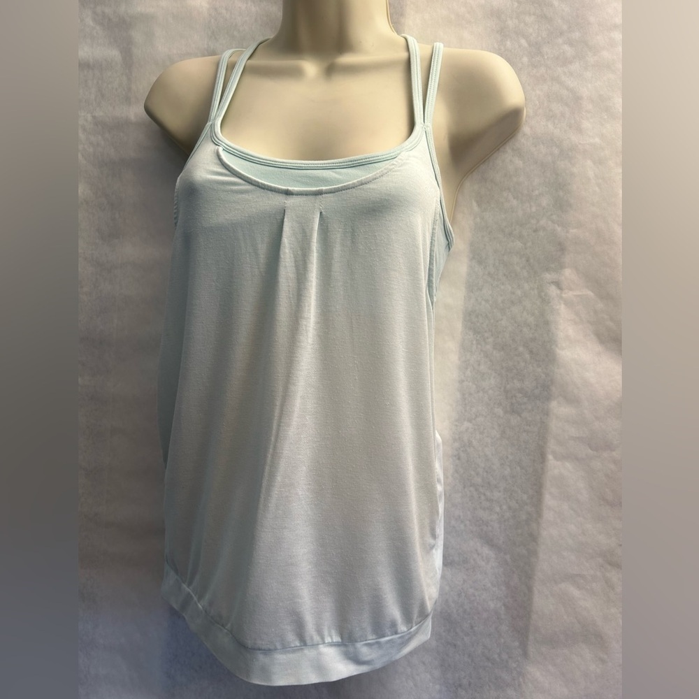 Athleta spaghetti strappy racerback tank top w/built in‎ bra Sz-XXS. B9